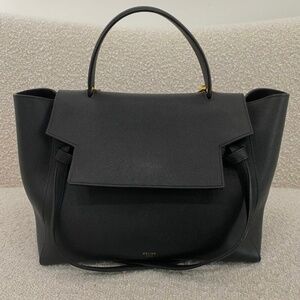 Authentic Pre-Owned Celine Belt Bag Black Grained Leather Mini